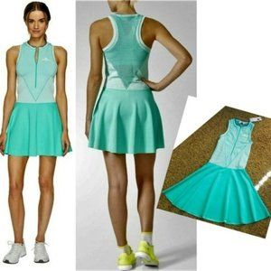 Nwt Adidas Stella McCartney Tennis Dress w/ Zipper skirt Green S Small